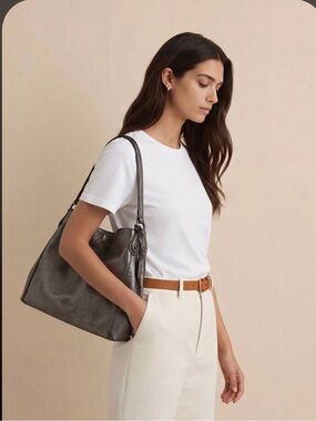 Coach gun metal purse